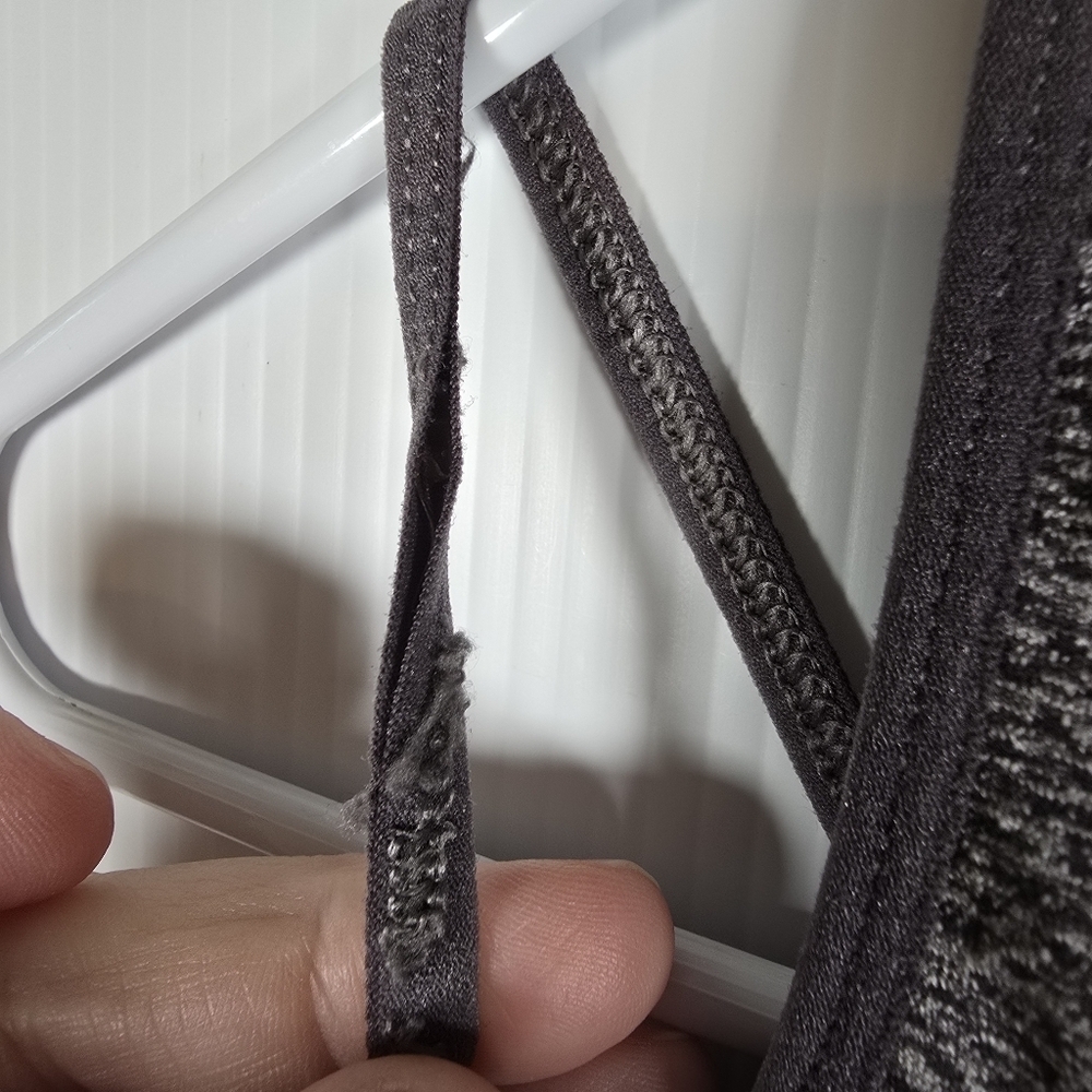 Gymshark Women's Vital Rise Smokey Gray Sports Seamless Bra Gray Marl Size Small - Picture 6 of 9